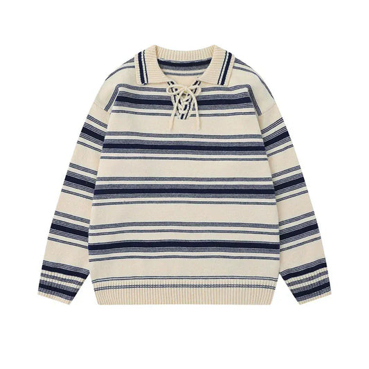RT No. 50304 KNITWEAR STRIPE COLLAR SWEATER
