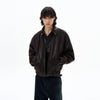 RT No. 29039 BROWN LEATHER ZIP JK