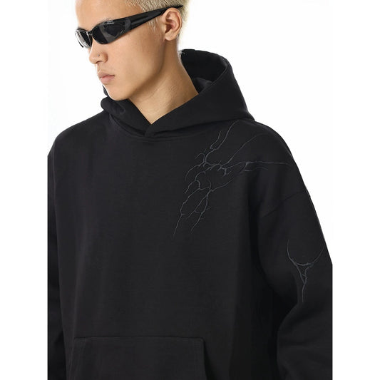 RT No. 33004 LIGHTNING EMBROIDERED PULLOVER HOODIE