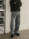 RT No. 18876 WASHED BLUE DENIM STRAIGHT JEANS