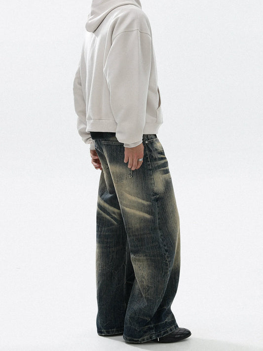 RT No. 50308 WHISKER WASH DENIM JEANS