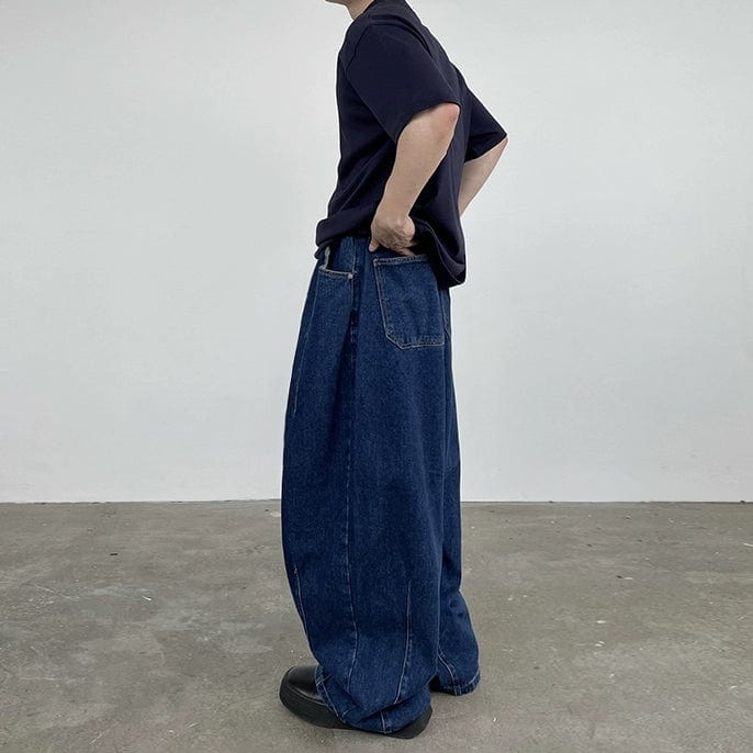 RT No. 11269 RECONSTRUCTED BAGGY STRAIGHT DENIM JEANS