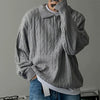 RT No. 12103 TWIST KNIT QUARTER ZIP-UP SWEATER