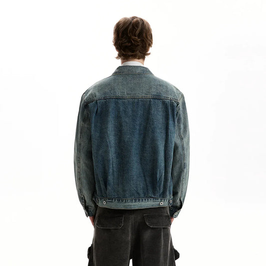 RT No. 40783 WASHED CROPPED DENIM JACKET