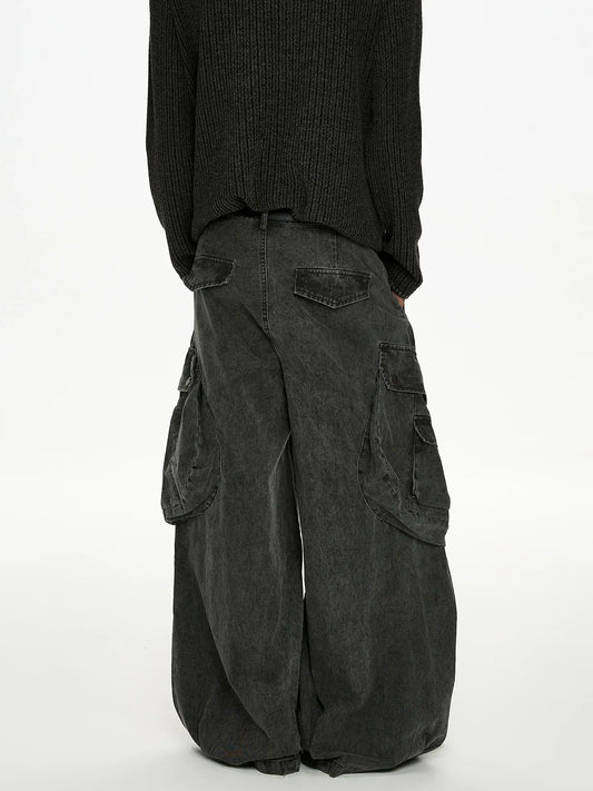 RT No. 50030 RECONSTRUCTED BAGGY CARGO PANTS