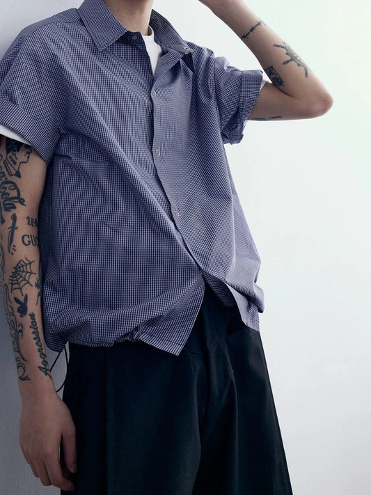 RT No. 18836 BLUE PLAID SHORT SLEEVE SHIRT