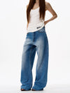 RT No. 18191 WASHED BLUE DENIM STRAIGHT JEANS