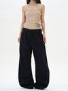RT No. 12258 BLACK SCIMITAR BAGGY STRAIGHT PANTS