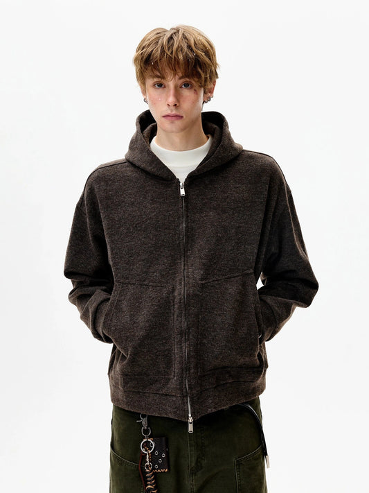 RT No. 50278 WOOLEN ZIPPER HOODIE