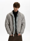 RT No. 50111 KNITWEAR WOLF COLLAR JACKET