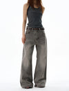 RT No. 19583 SMOKE GRAY SCIMITAR STRAIGHT JEANS