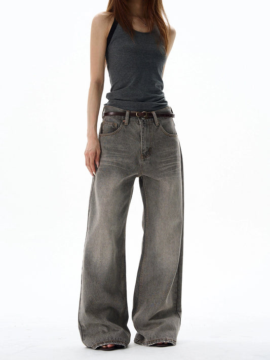 RT No. 19583 SMOKE GRAY SCIMITAR STRAIGHT JEANS