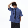 RT No. 12706 BLUE PLAID SHORT SLEEVE SHIRT