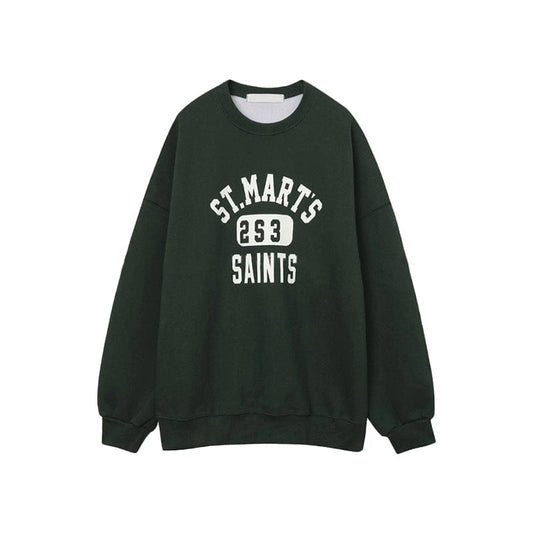 RT No. 11318 GREEN LETTERED SWEATER