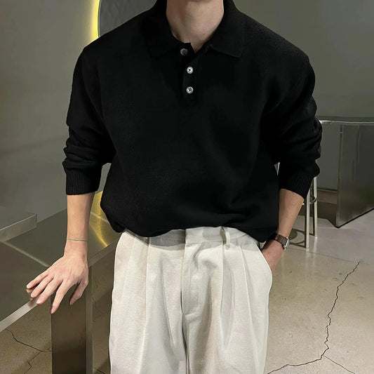 RT No. 18255 KNIT POLO COLLAR SWEATER