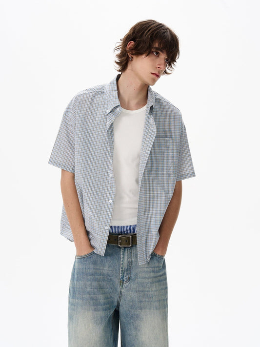 RT No. 18130 PLAID BUTTON-UP SHIRT