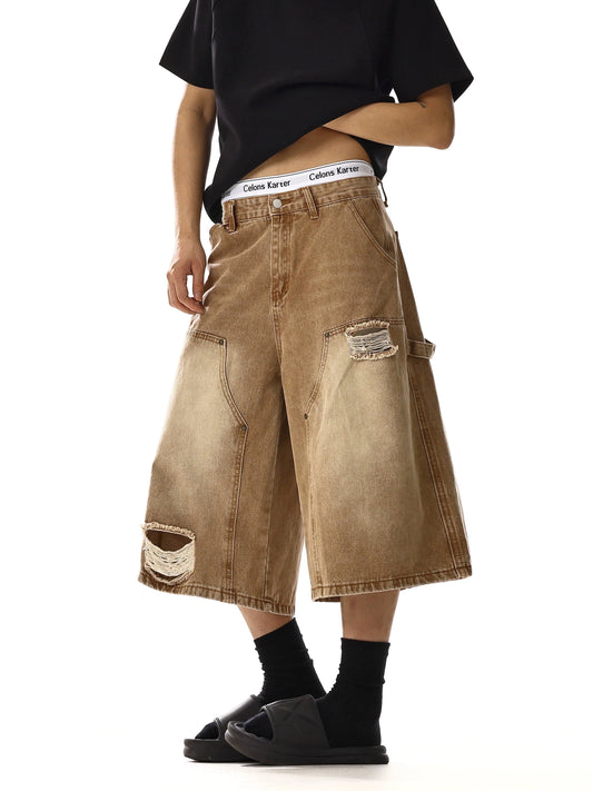 RT No. 18116 DISTRESSED WORKWEAR SHORTS
