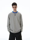 RT No. 20006 LOOSE STRIPED CREWNECK LONG SLEEVE