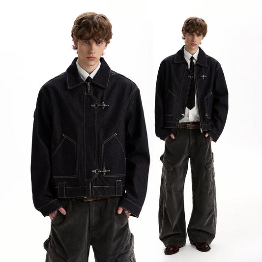 RT No. 40603 KNIGHT BUCKLE DENIM JACKET