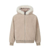 RT No. 50503 FUR COLLAR FLEECE HOODIE