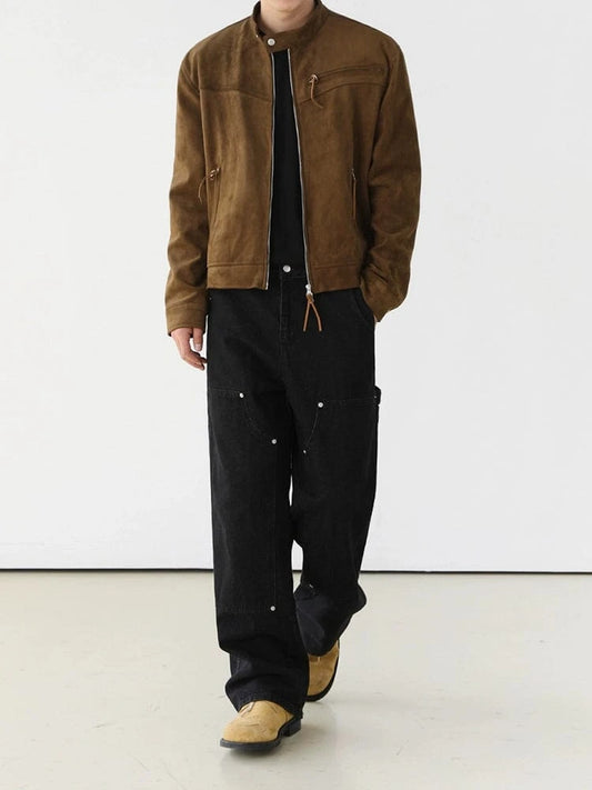 RT No. 19002 BROWN SUEDE MOTORCYCLE JK