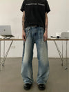 RT No. 18882 WHISKER WASHED DENIM STRAIGHT JEANS