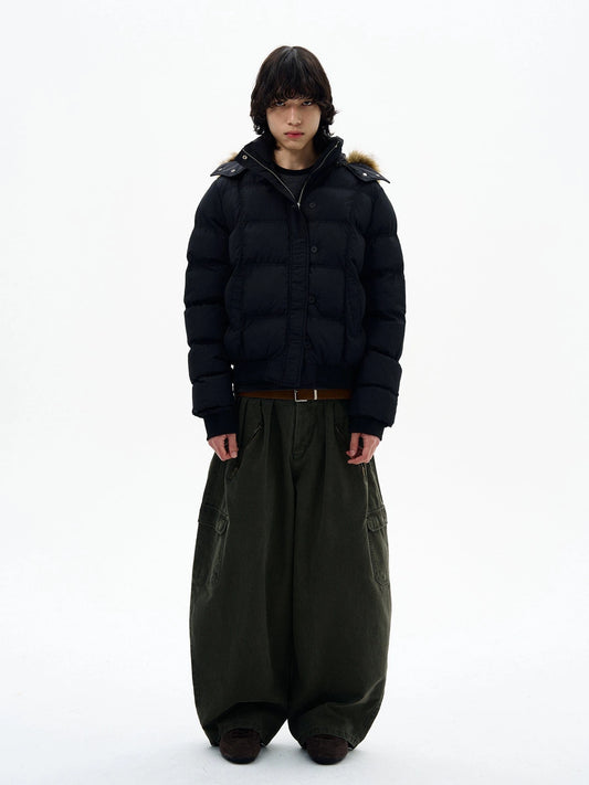 RT No. 32515 FUR HOODED PUFFER JK