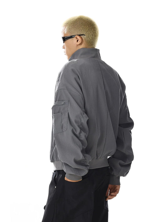 RT No. 32717 GRAY SILHOUETTE STAND COLLAR JK