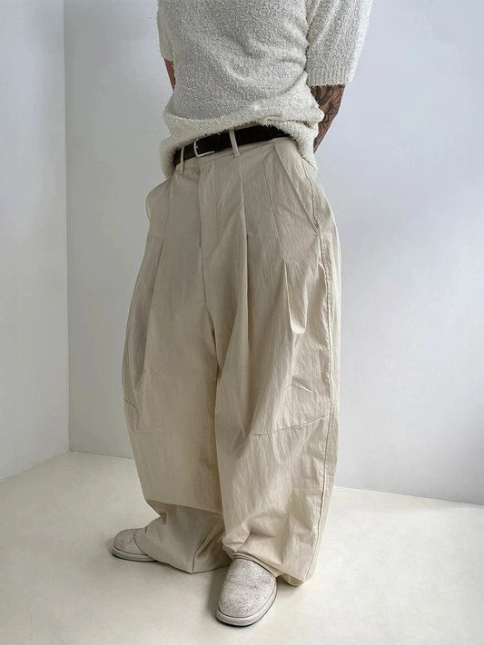 RT No. 19029 PLEATED BAGGY STRAIGHT PANTS