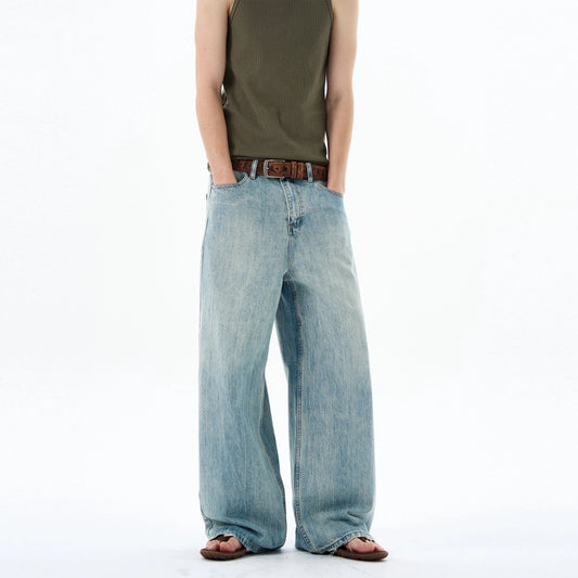RT No. 19573 BLUE DENIM BAGGY STRAIGHT JEANS