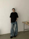 RT No. 18849 WASHED BLUE SCIMITAR DENIM JEANS
