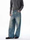 RT No. 19582 WASHED BLUE DENIM STRAIGHT JEANS