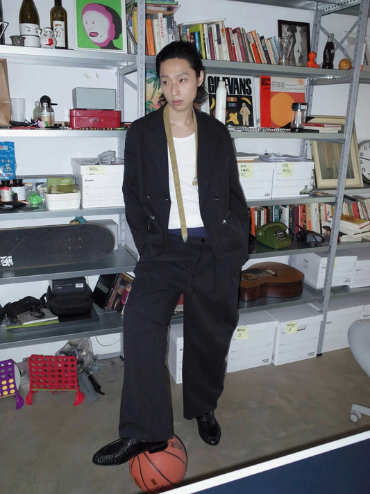 RT No. 29135 PLEATED SCIMITAR BAGGY PANTS