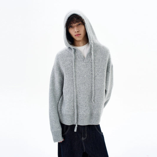 RT No. 29003 KNITWEAR WOOL BLEND HOODIE