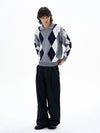 RT No. 29044 KNITWEAR DIMAOND POLO SWEATER