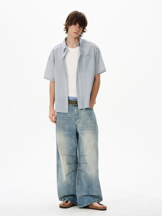 RT No. 18130 PLAID BUTTON-UP SHIRT