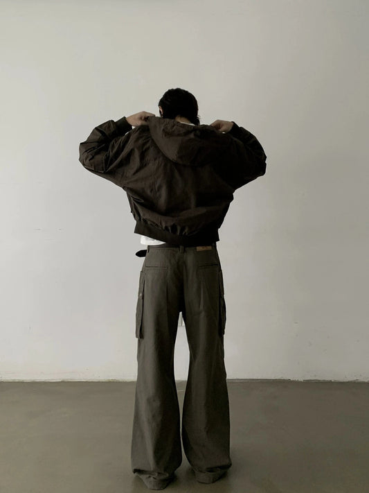 RT No. 29159 PLEATED CARGO STRAIGHT PANTS