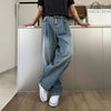 RT No. 18273 PLEATED DENIM STRAIGHT JEANS