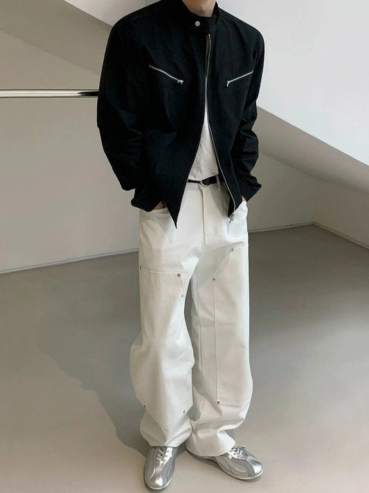 RT No. 19004 BLACK ZIP-UP MOTORCYCLE JK