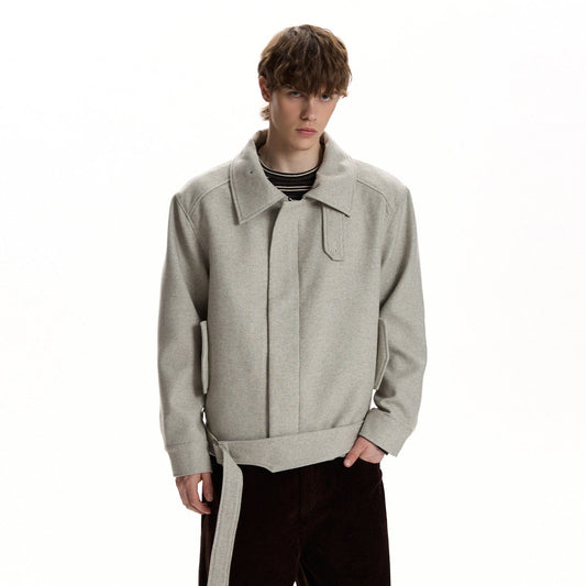 RT No. 59056 WOOLEN TRENCH COLLAR JACKET