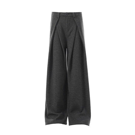 RT No. 32005 OKANE PLEATED WIDE STRAIGHT PANTS