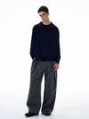 RT No. 20023 KNIT NAVY POLO COLLAR SWEATER