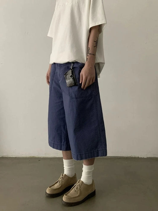 RT No. 19512 FRENCH BLUE LONG SHORTS