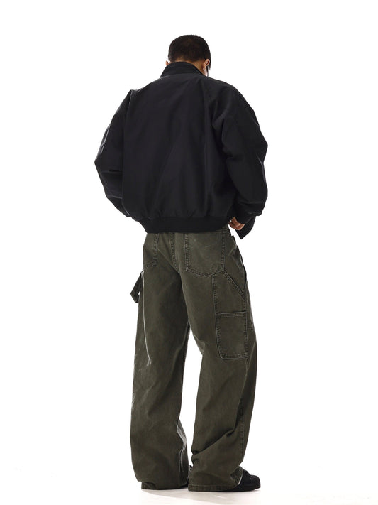RT No. 12546 ARMY GREEN WORKWEAR STRAIGHT PANTS