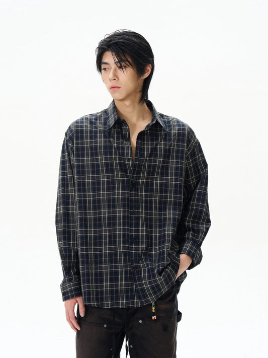 RT No. 12148 PLAID BUTTON-UP SHIRT