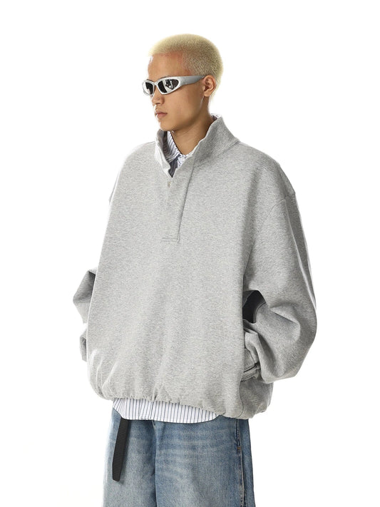 RT No. 28008 MAINICHI GRAY STAND COLLAR SWEATER