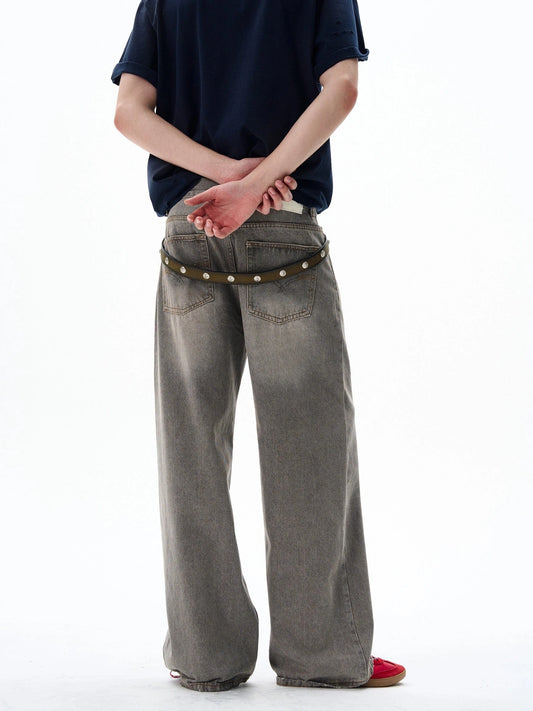 RT No. 19583 SMOKE GRAY SCIMITAR STRAIGHT JEANS