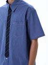 RT No. 12706 BLUE PLAID SHORT SLEEVE SHIRT
