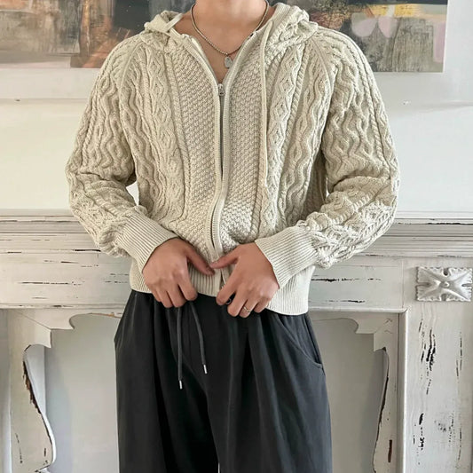 RT No. 33010 KNITWEAR TWIST ZIP HOODIE