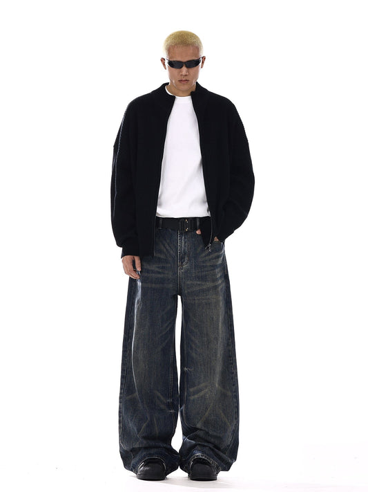 RT No. 12541 WASHED BLUE DENIM STRAIGHT JEANS